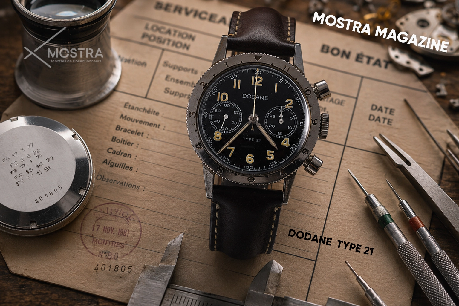 dodane type 21 alat militaire pilote chronographe